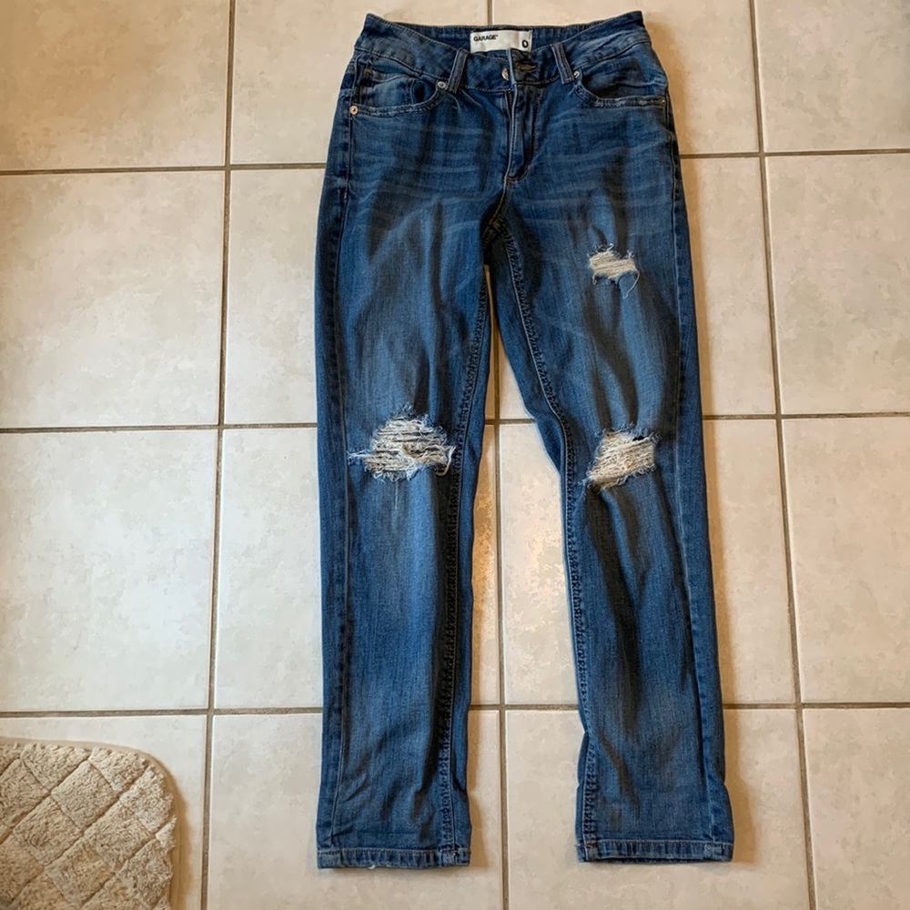Garage Blue Straight Jeans Size 0